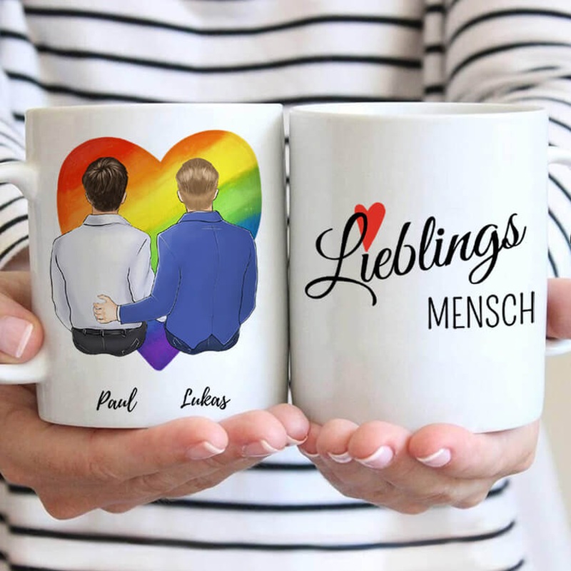 2 Mnner Pride Tasse personalisiert – personalisierte Tasse mit Spruch