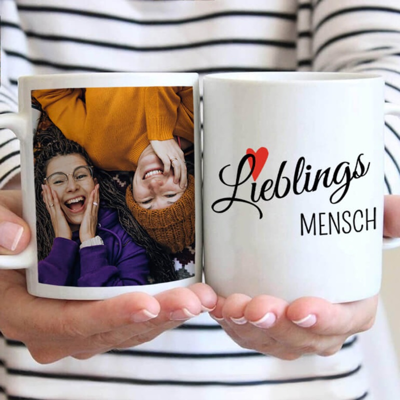 Fototasse mit Spruch – personalisierte Tasse