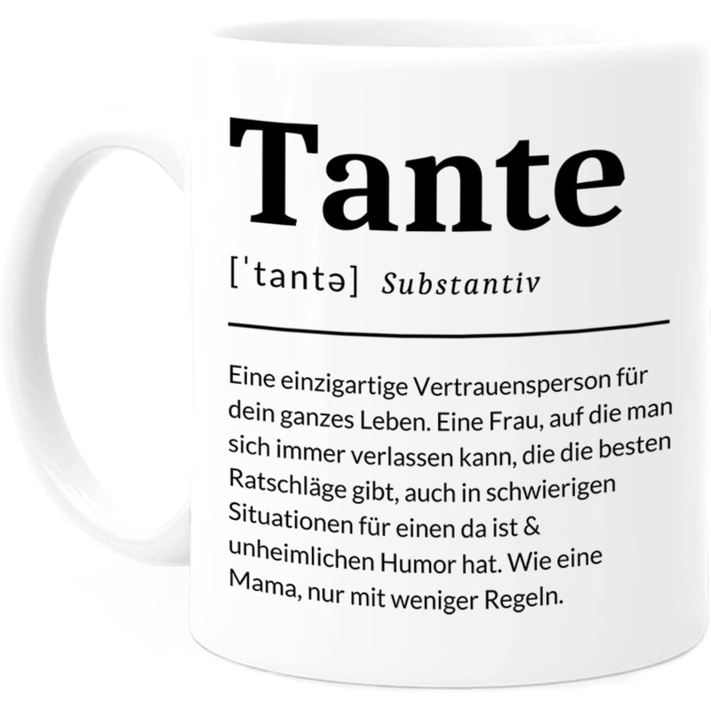 Etsy: Tante Definition | personalisierte Tasse wei
