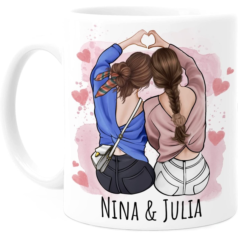 2 Schwestern Tasse – Personalisierte Tasse mit Spruch EHF991536254