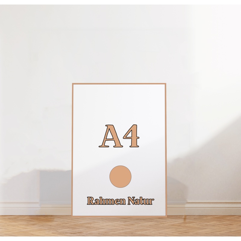 POSTER – A4 (21x30cm) – Rahmen: BRAUN / NATUR