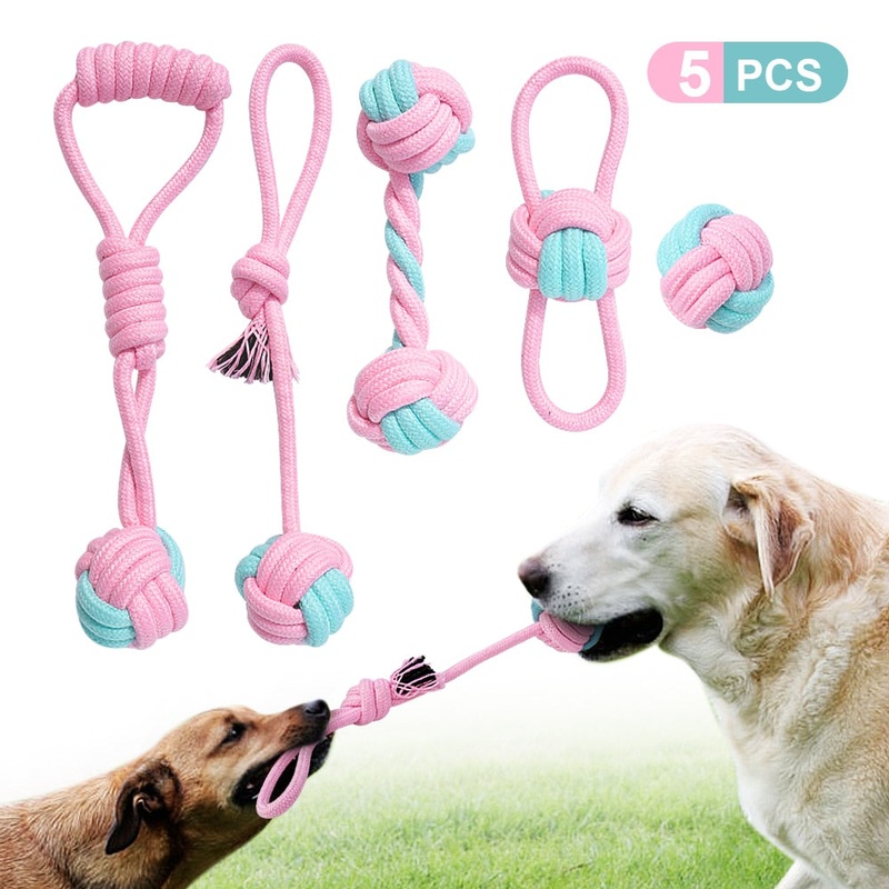 5-Piece Cotton Chew Rope
