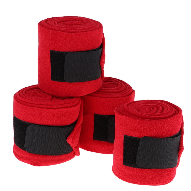 Red Pillowy-soft Fleece Bandages