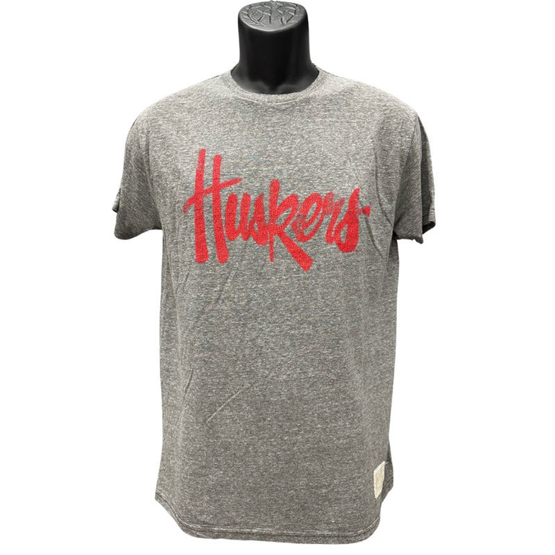 Men’s Nebraska Huskers Script Tri-blend T-Shirt
