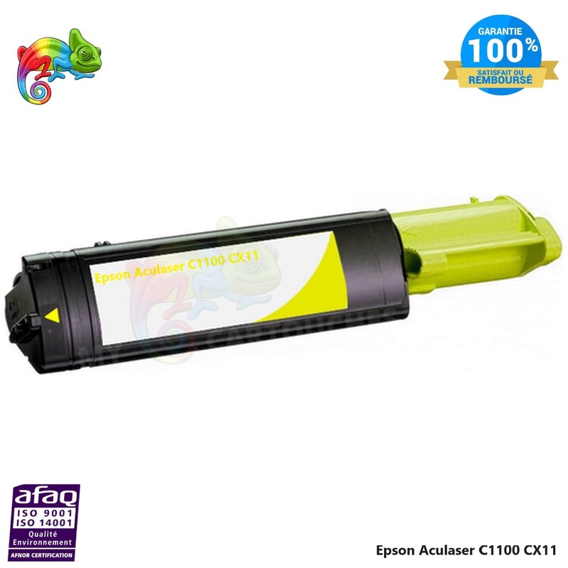 Toner Compatible  Pour Epson Aculaser C1100 Yellow  ( C13S050187 )