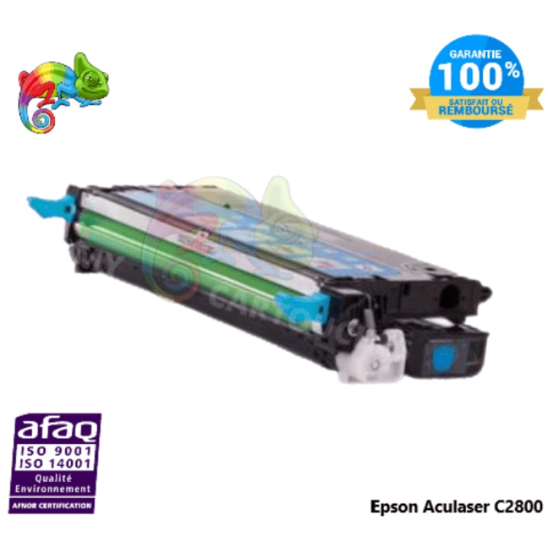 Toner Compatible  Pour Epson Aculaser C2800 Cyan  ( C13S051160  )