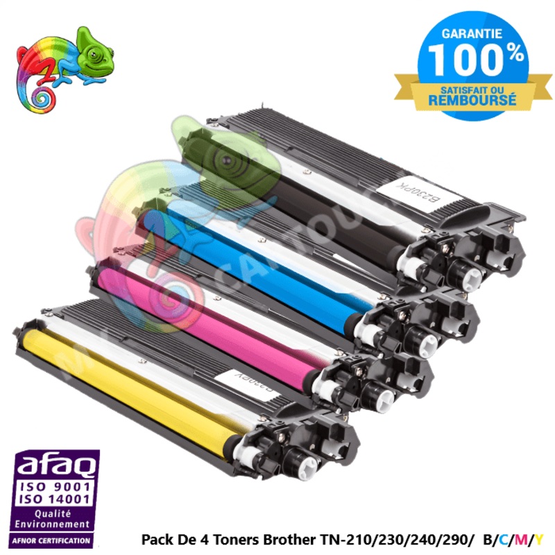 Brother TN-230 – Pack De 4 Toners Brother TN 210/230/240/290 compatible