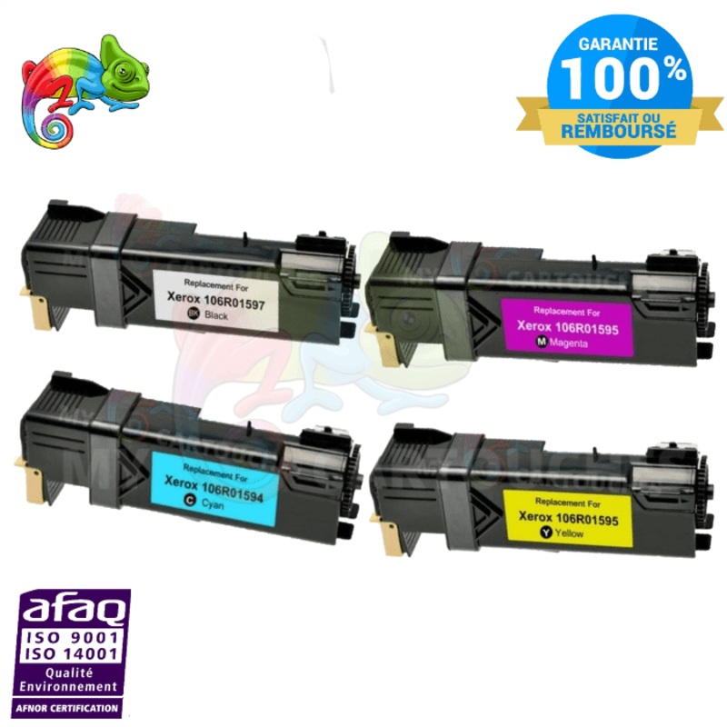 Pack de 4 toners laser Xerox Phaser  6500/6505  compatible