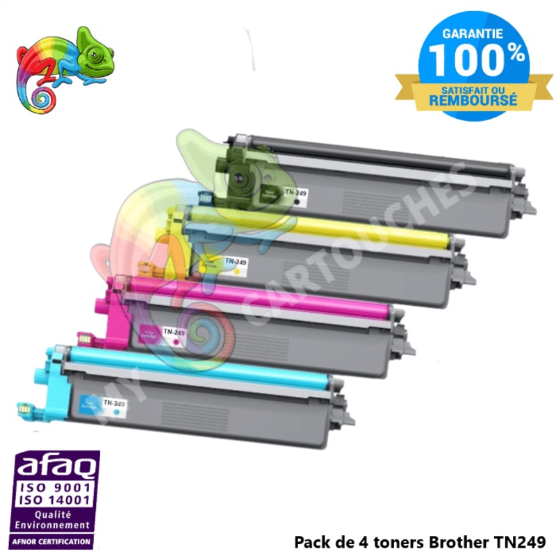 Pack de 4 Toners Pour Brother TN 249  Brother ( HL-L 8230 CDW ….. ) Compatibles