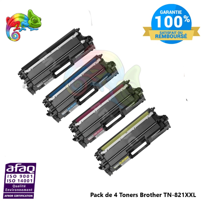 Pack de 4 Toners Pour  Brother TN-821 XXL  Brother Compatible ( HL-L 9470 CDNT…. )
