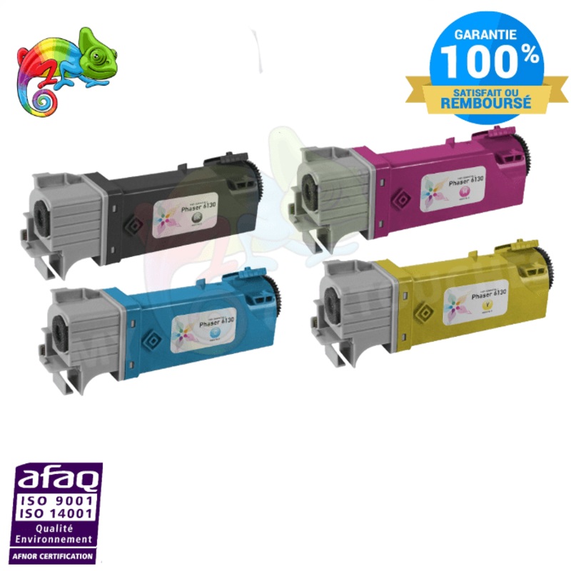 Pack de 4 Toners  Xerox Phaser  6130  compatibles Xerox Phaser ( BCMY )