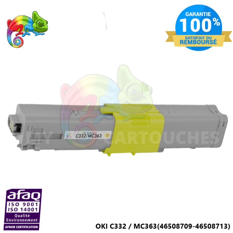 Toner Laser Yellow Compatible  Pour OKI C332-MC363 (46508709-46508713)