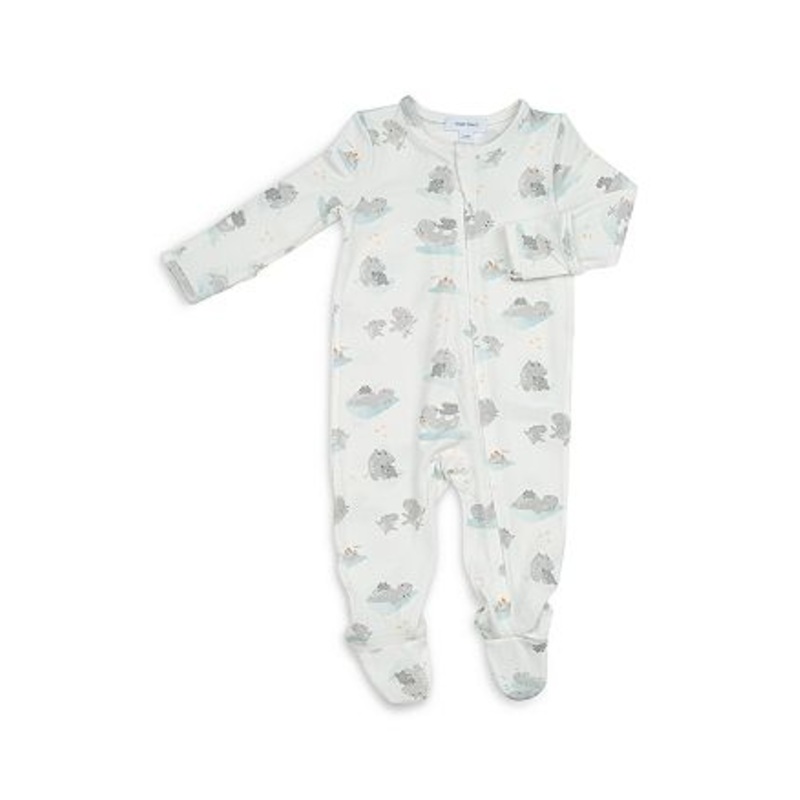 Grey Hippo Zipper Footie