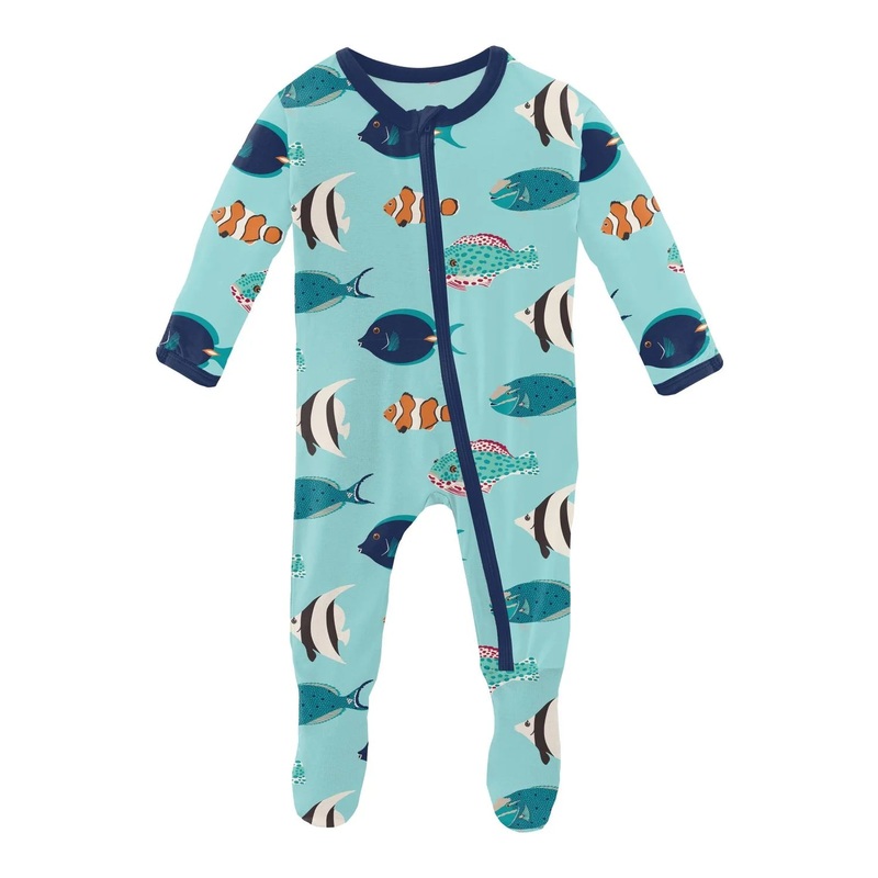 Tropical Fish Zipper Footie