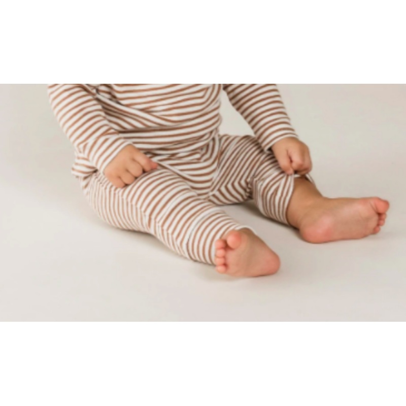 Walnut Stripe Long Sleeve Tee & Draw string pant set