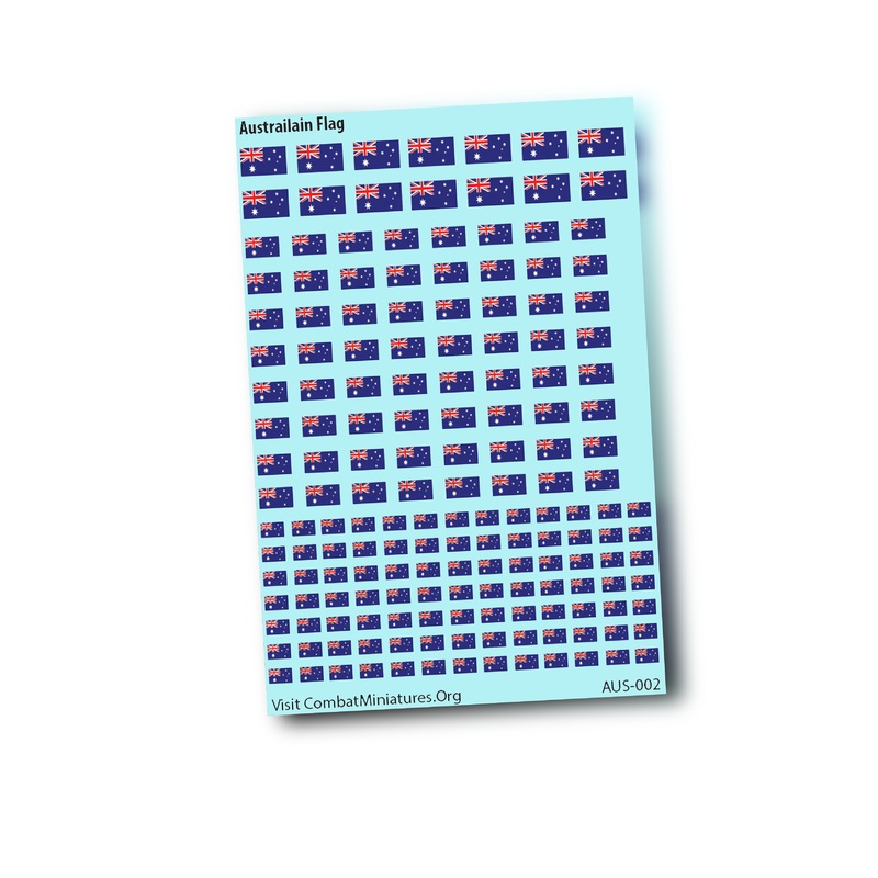 1/285 Australian Flag Water Slide Decals