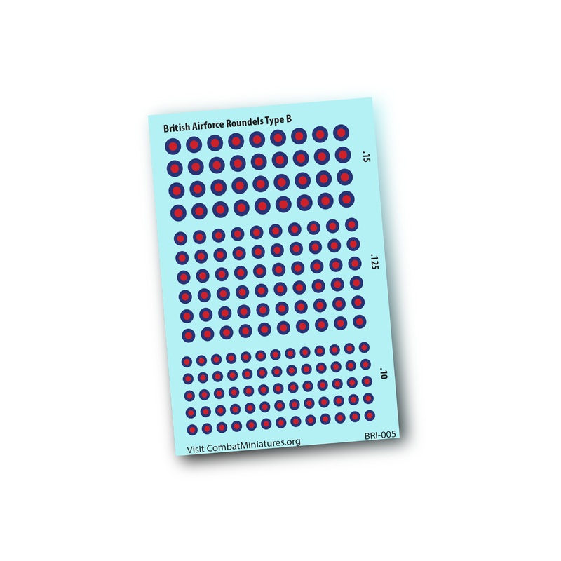1/285 British Roundel Type B Water Slide Decals