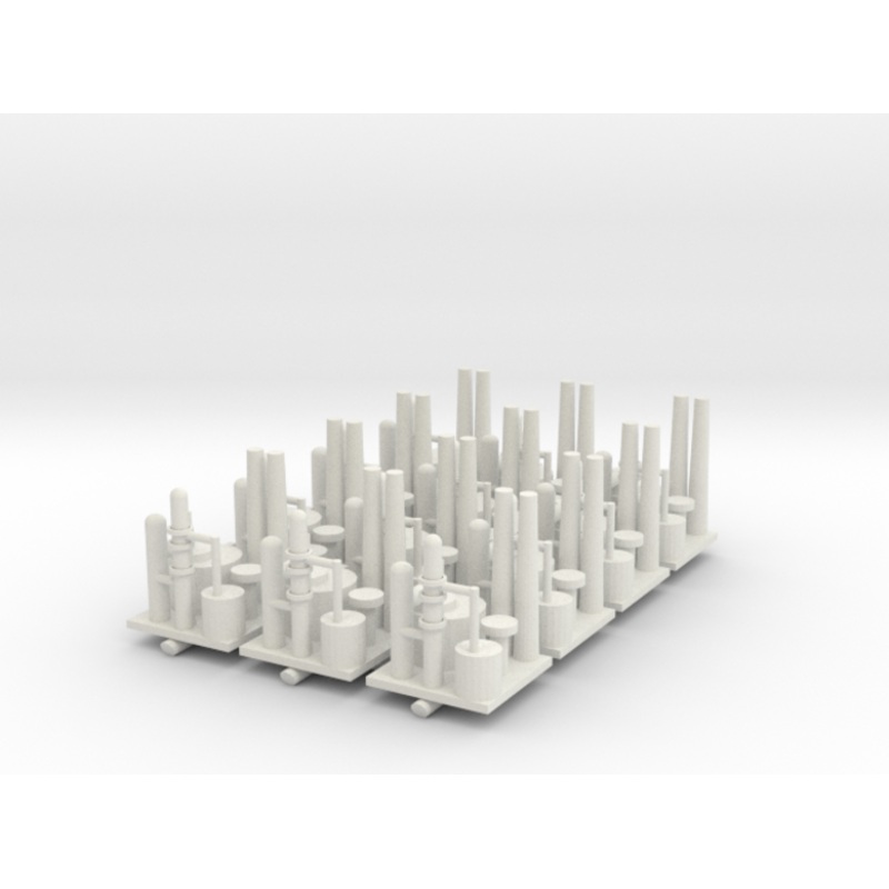 1/285 Scale Oil Refinery (x12)
