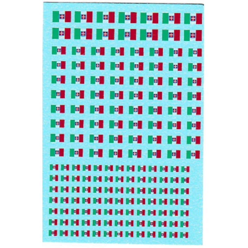 1/285 WW2 National Italian Flag with Shield Water Slide Decals