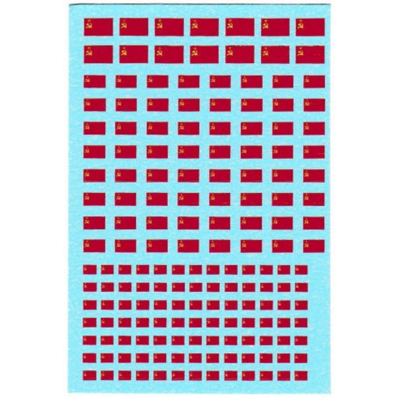 1/285 WW2 Soviet Union Flag Water Slide Decals
