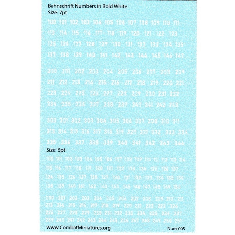 1/300-1/600 Bahnschrift Font Numbers in White