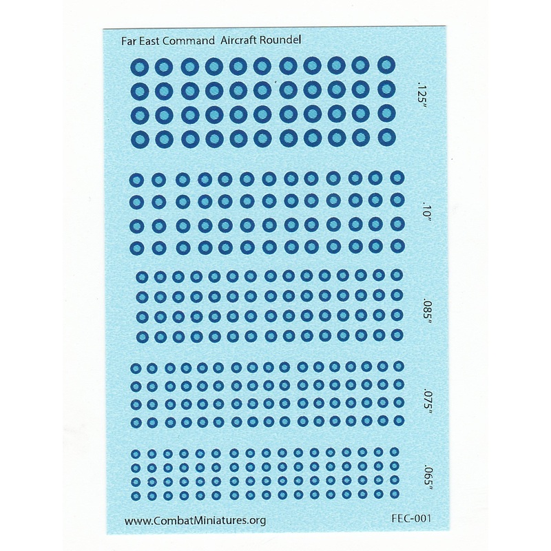 1/300-1/600 Far East Command Aircraft Roundels Water Slide Decals