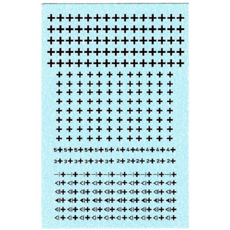 1/300-1/600 WW2 German Balken Cross Aircraft Water Slide Decals