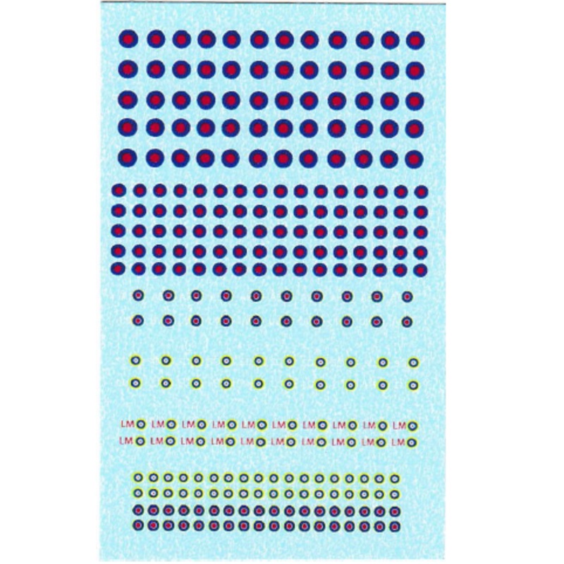 1/600 WW2 British Aircraft Roundel Water Slide Decals