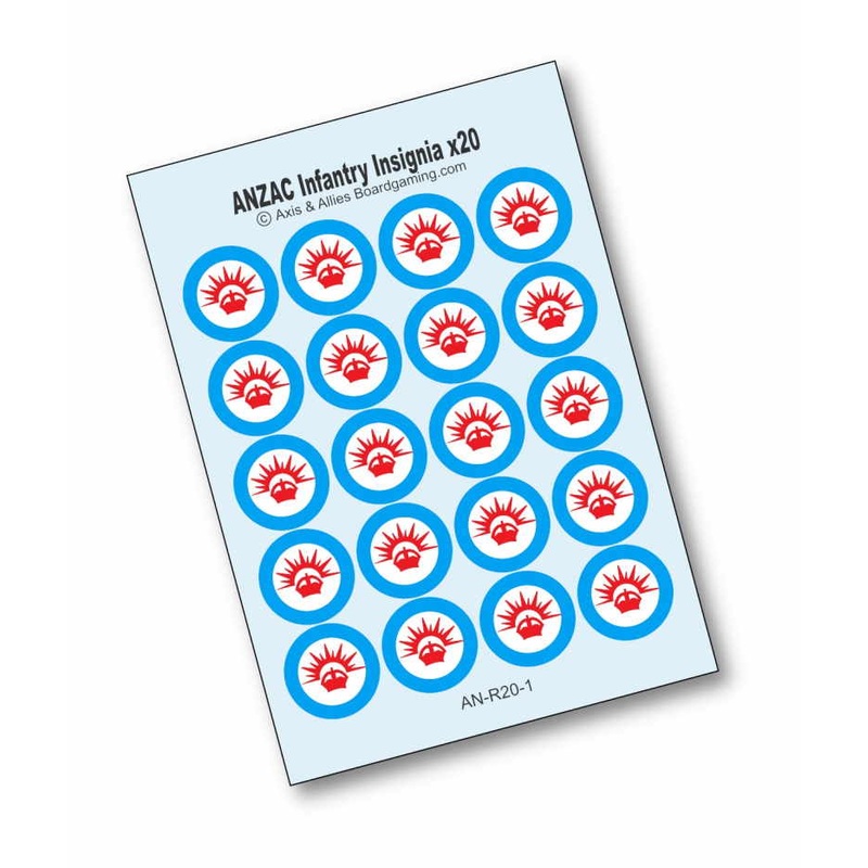 Axis & Allies ANZAC Roundel Infantry Base Water Slide Decal