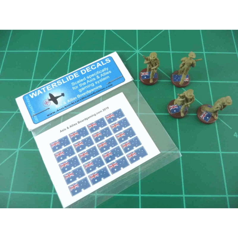 Axis & Allies Australia National Flag Infantry Base Insignia Water Slide Decal
