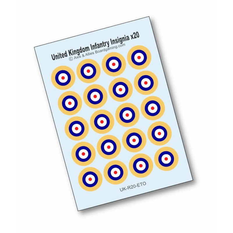 Axis & Allies British Roundel Infantry Base Water Slide Decal