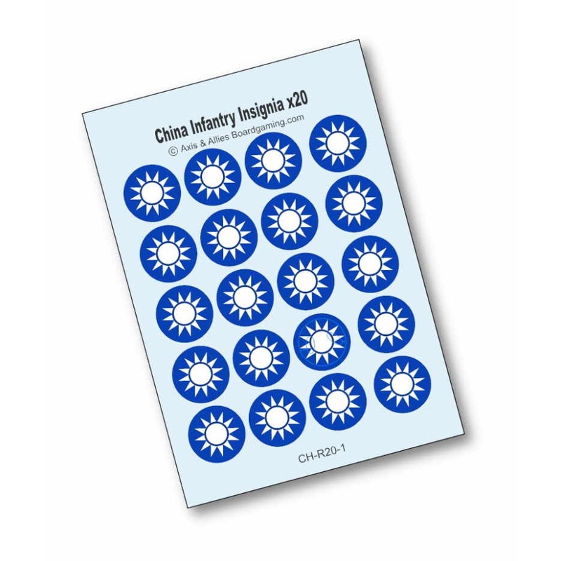 Axis & Allies Chinese Roundel Infantry Base Water Slide Decal