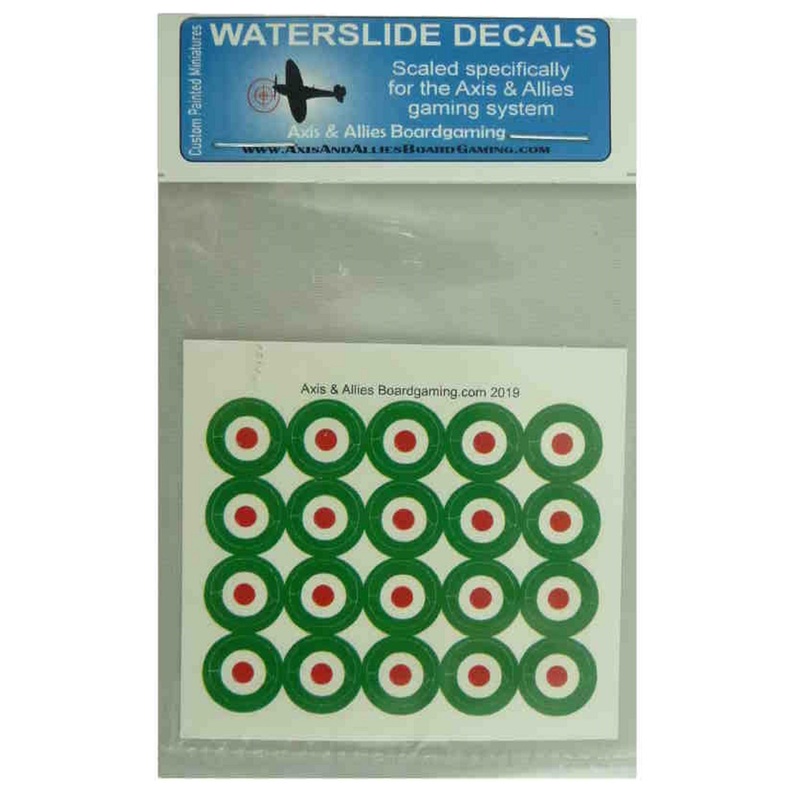 Axis & Allies Italian Roundel Infantry Base Water Slide Decals