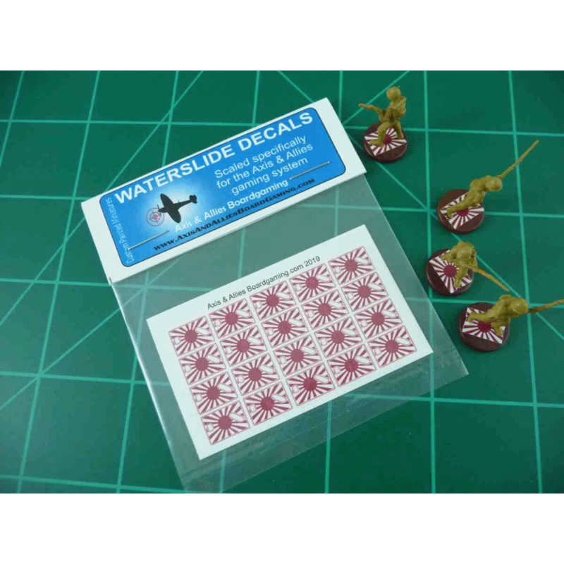 Axis & Allies Japanese Army Flag Infantry Base Water Slide Decal