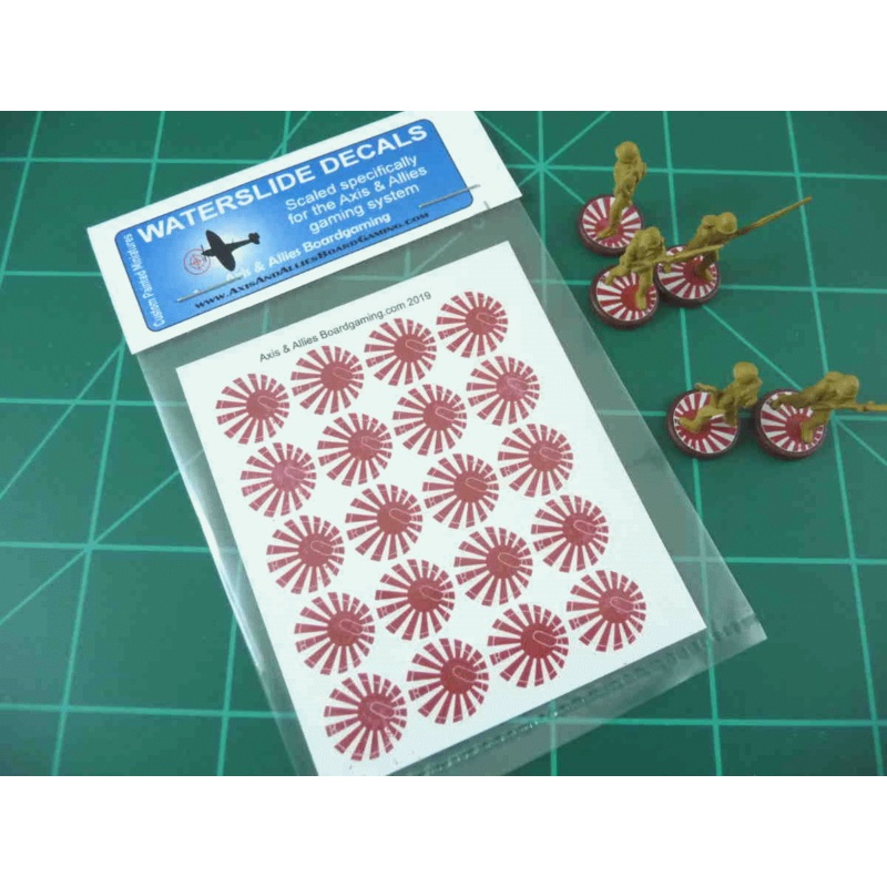 Axis & Allies Japanese Roundel Infantry Base Water Slide Decal