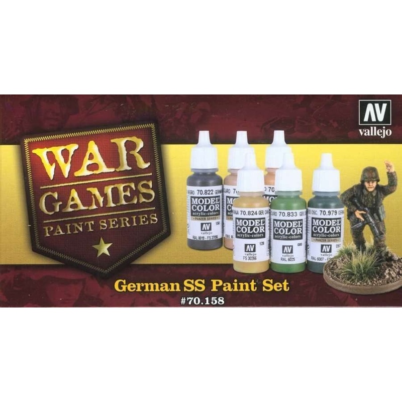 German SS Paint Set from Vallejo (6) Colors
