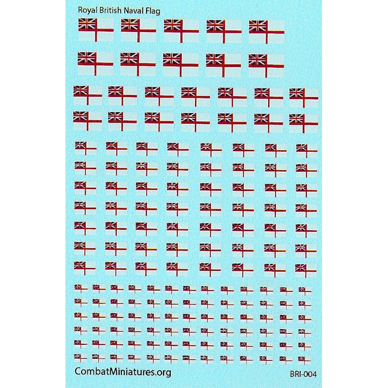 1/285 Royal British Naval Flag Water Slide Decals