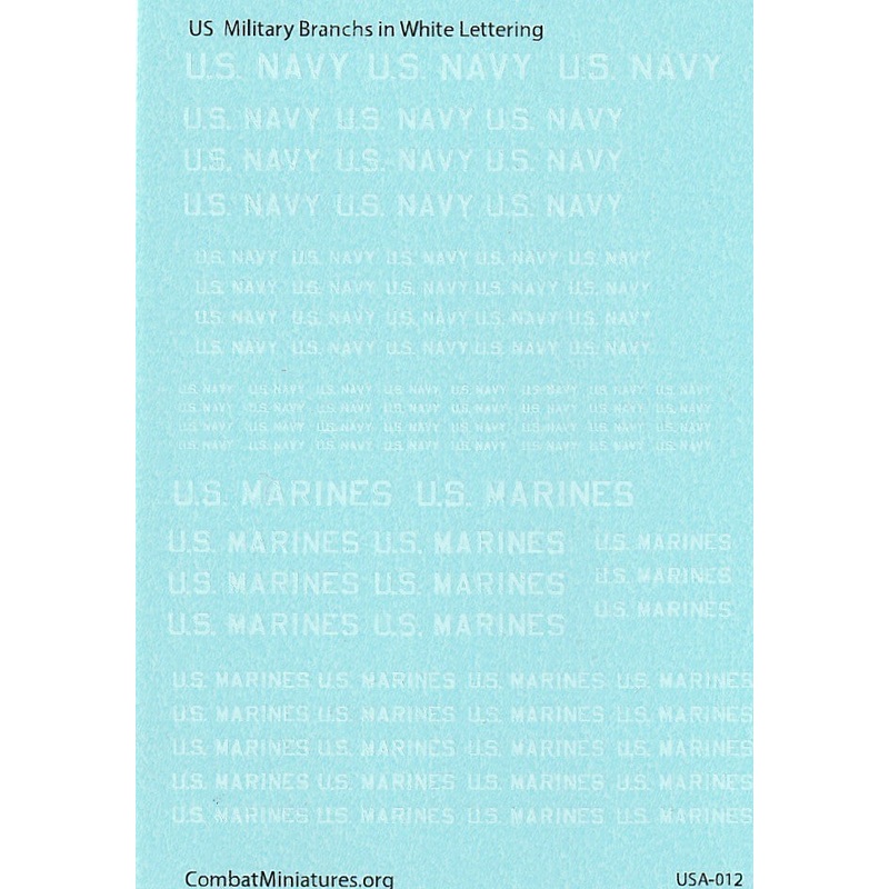 1/285 US Military Branches (Navy & Marines) in White