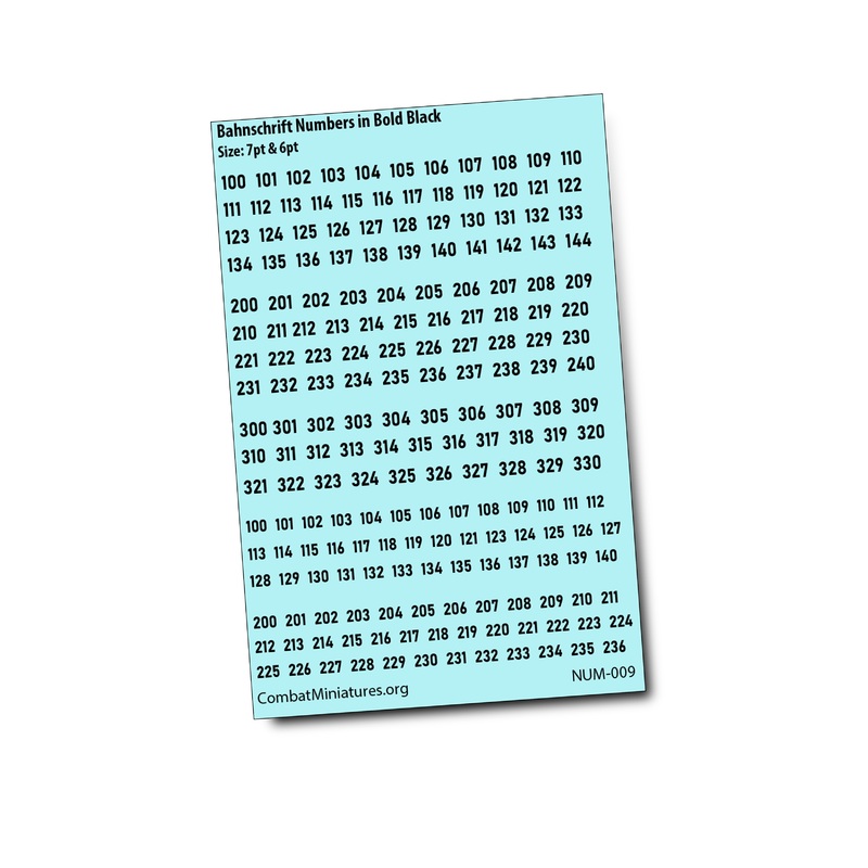 1/300-1/600 Bahnschrift Font Numbers in Black