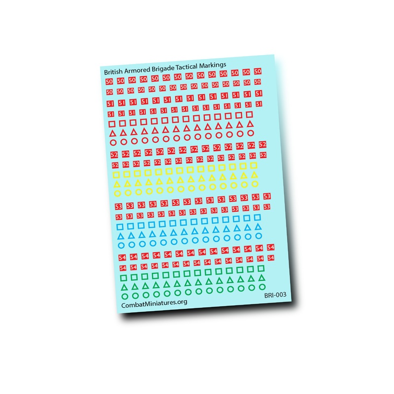 1/300-1/600 British Armored Brigade Tactical Markings