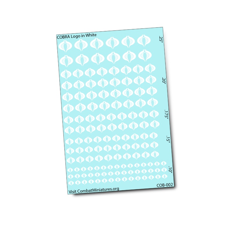 1/300-1/600 Cobra Command Silhouette in White Water Slide Decals