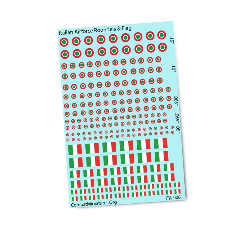 1/600 Italian Roundels & Flag Water Slide Decals