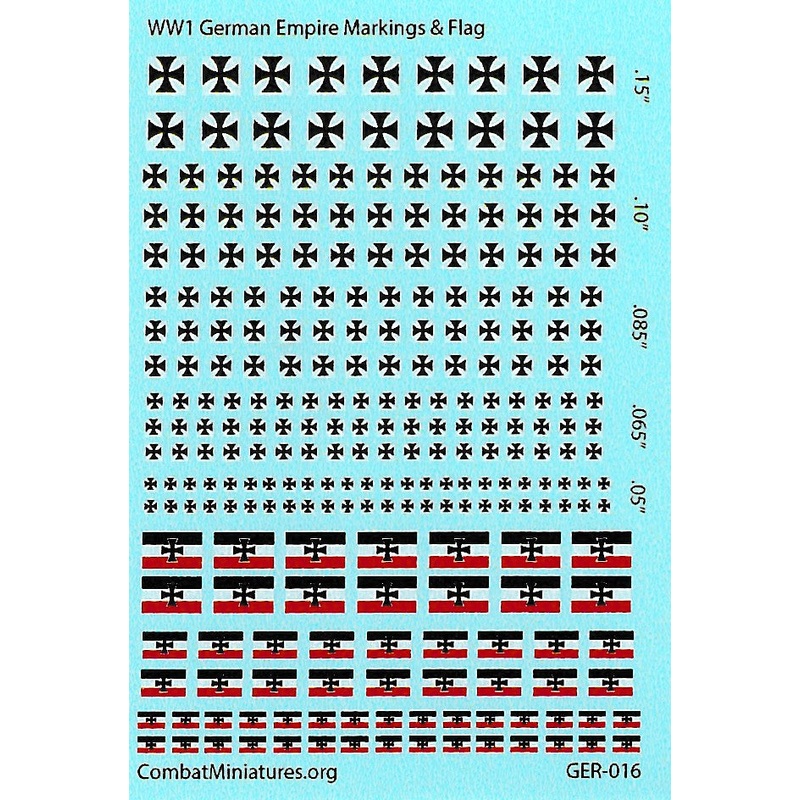 1/600 WW1 German Empire Markings & Flag Water Slide Decal