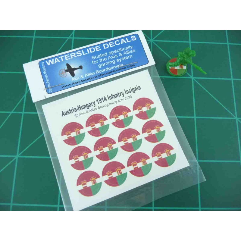 Axis & Allies 1914 Austria/Hungary Roundel Infantry Base Water Slide Decal