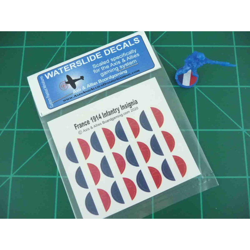 Axis & Allies 1914 France Roundel Infantry Base Water Slide Decal