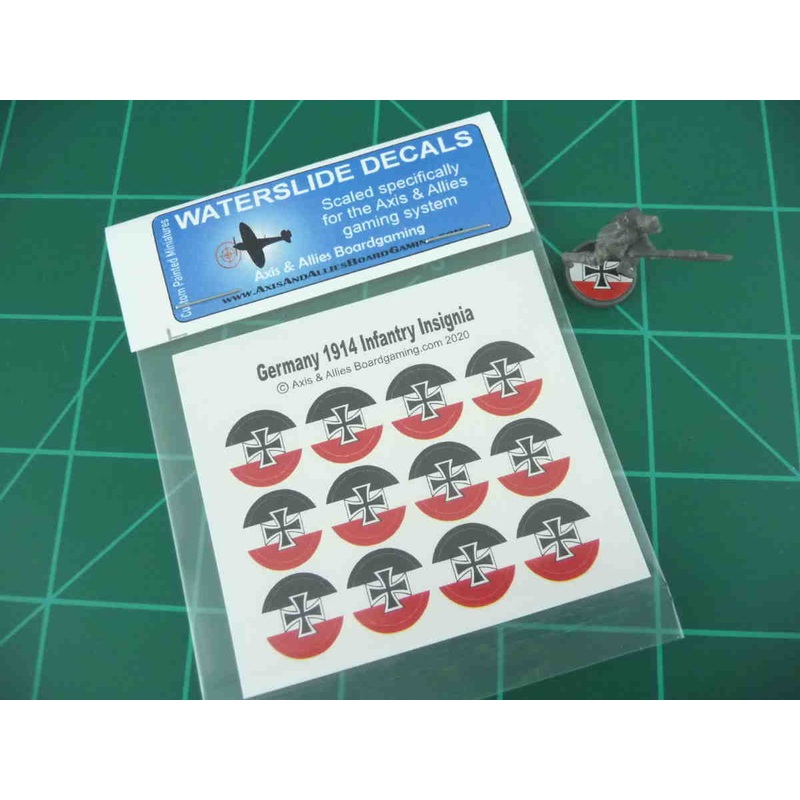 Axis & Allies 1914 German Roundel Infantry Base Water Slide Decal