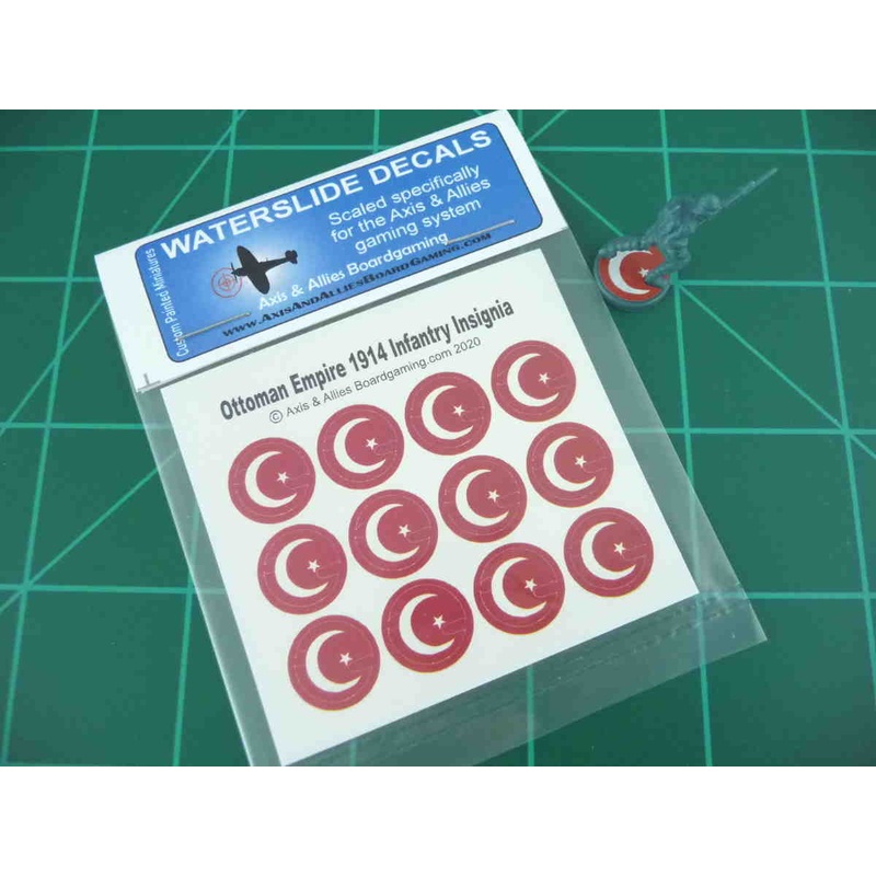 Axis & Allies 1914 Ottoman Roundel Infantry Base Water Slide Decal