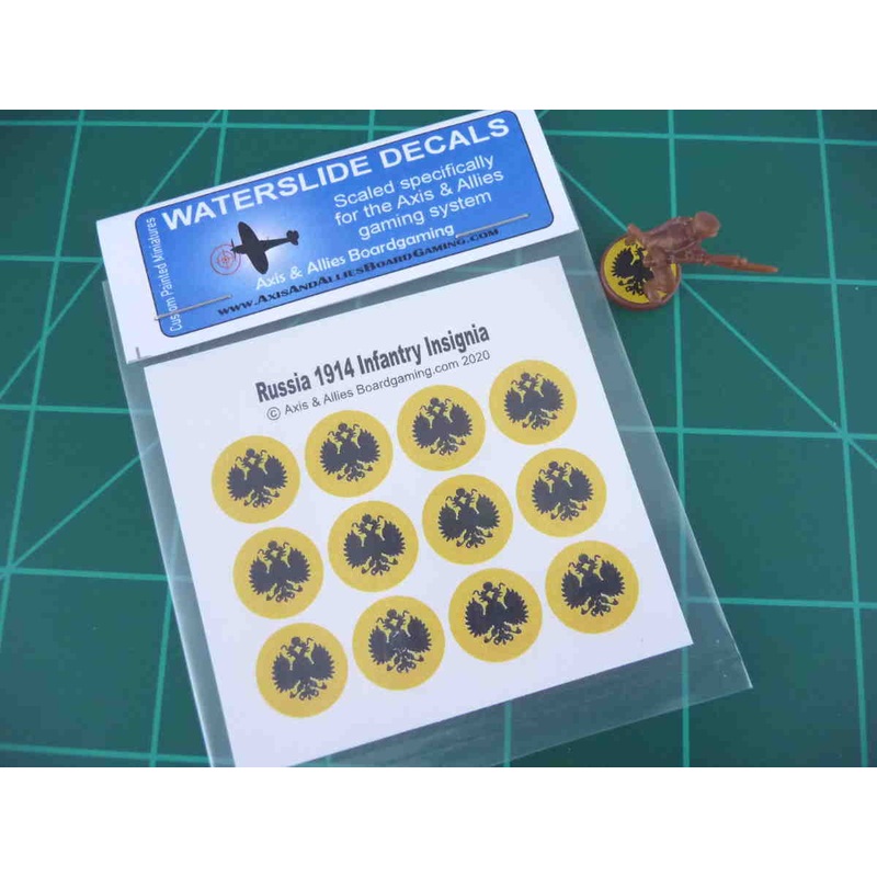 Axis & Allies 1914 Russian Roundel Infantry Base Water Slide Decal