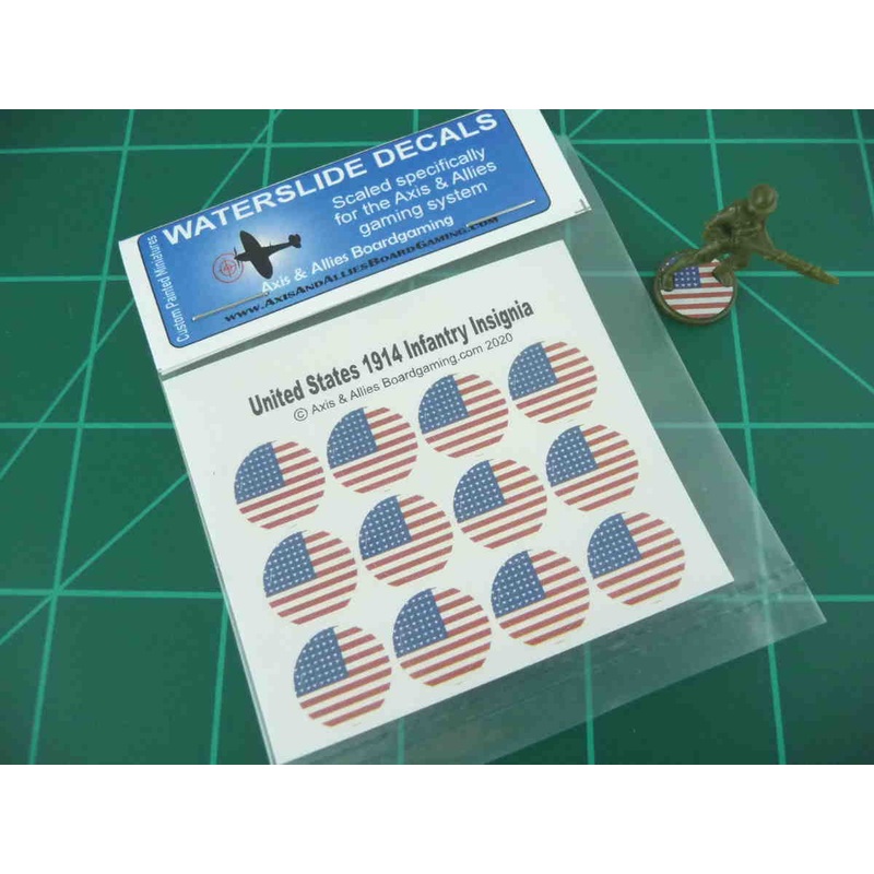 Axis & Allies 1914 US Roundel Infantry Base Water Slide Decal