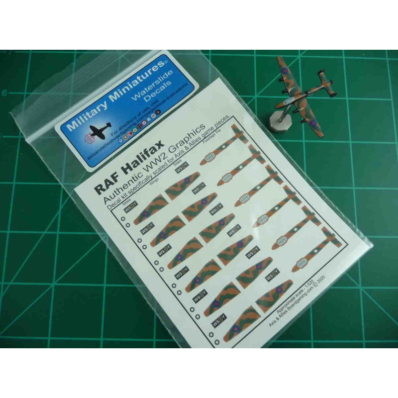 Axis & Allies UK Halifax Bomber Decal Kit